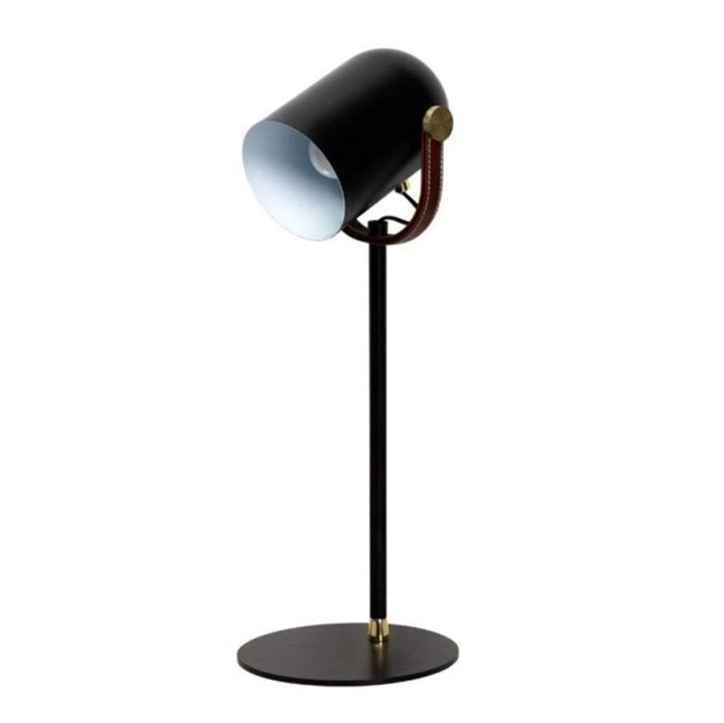 LED Desk Lamp with Eye Protection - Nordic Wrought Iron Reading Light for Office, Study & Bedroom | Adjustable Brightness for Work, Learning & Night Reading (Black)