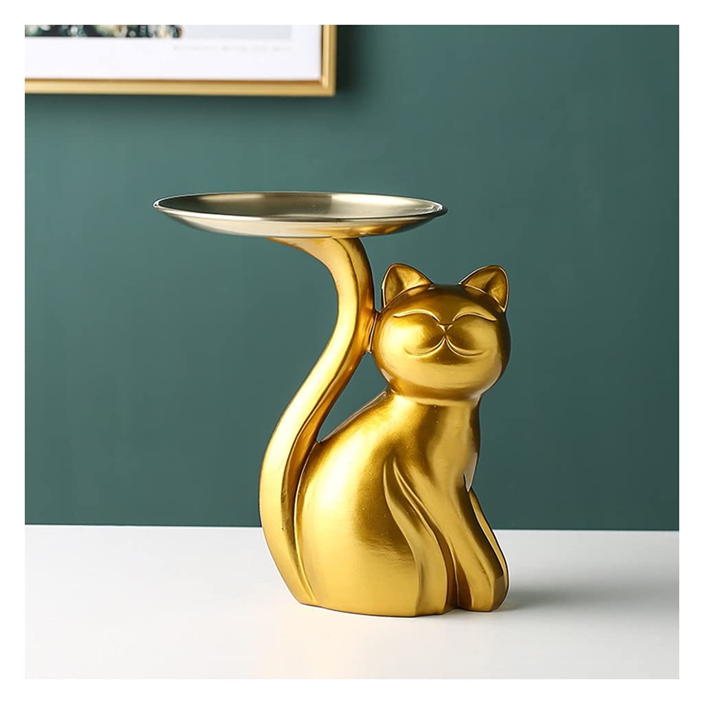 Stylish Gold Resin Animal Key Tray - Cute Key Holder for Jewelry, Earrings, and Candy - Perfect for Home, Living Room, Bedroom, and Entryway Décor | Organize Keys & Small Items on Desks & Tables