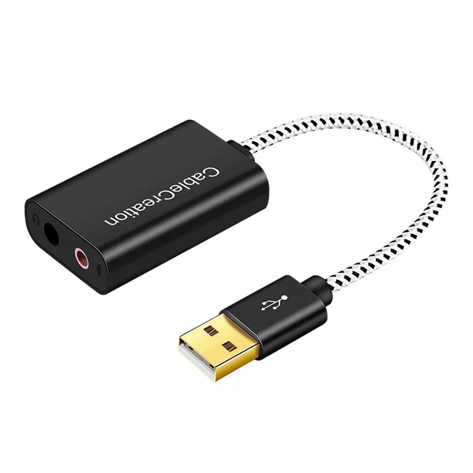 HOOLRZI USB Sound Card Adapter - External 3.5mm AUX Stereo Audio Converter with Microphone Support for PC, Laptop, Desktop - Perfect for Gaming, Streaming, Music Production & Conference Calls