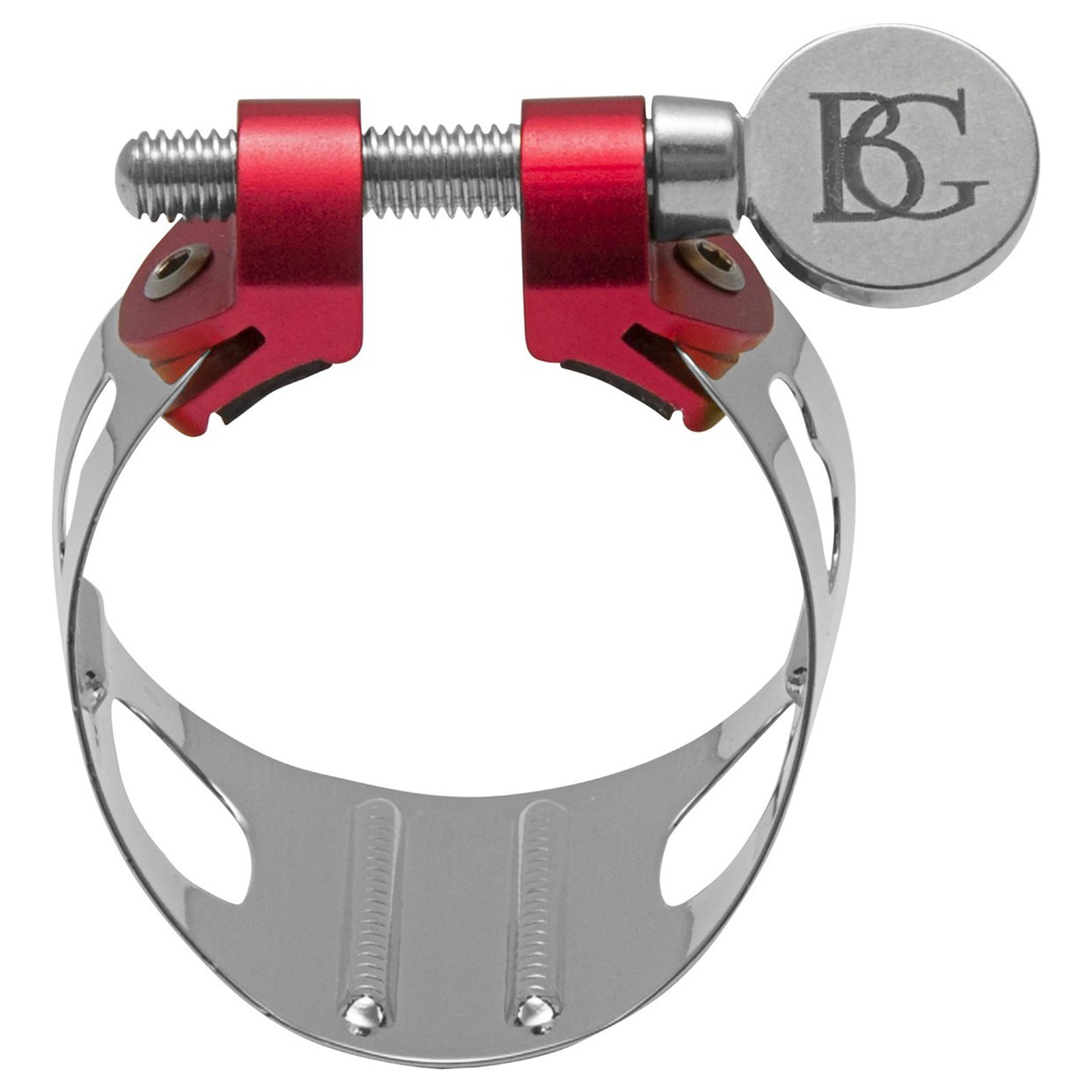 Premium BG Duo Silver Plated Saxophone Ligature for Alto Sax & Bb Clarinet with Protective Cap - Perfect for Jazz, Classical & Band Performances