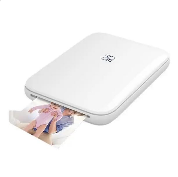 CJC Wireless Mobile Photo Mini Color Printer (White) - Bluetooth Portable Printer for iOS & Android - Print Instantly from Phone - Perfect for Travel, Parties & Scrapbooking