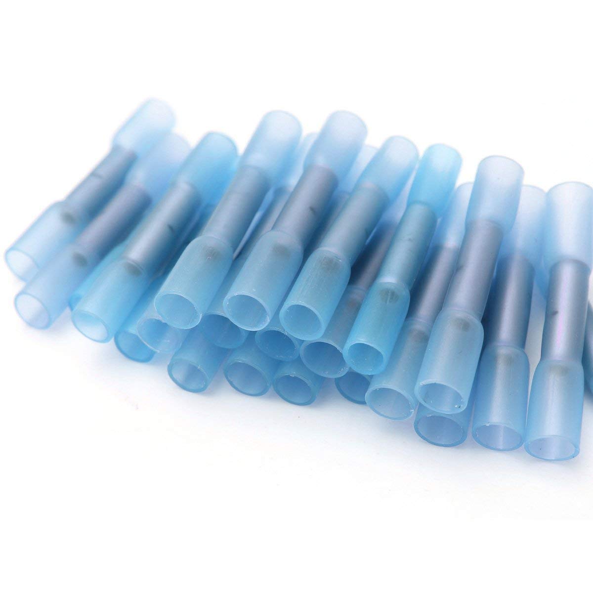 Denco 16-14 AWG Heat Shrink Butt Connectors (Blue) - 1000 Pack - Waterproof Electrical Wire Connectors for Automotive, Marine & DIY Projects