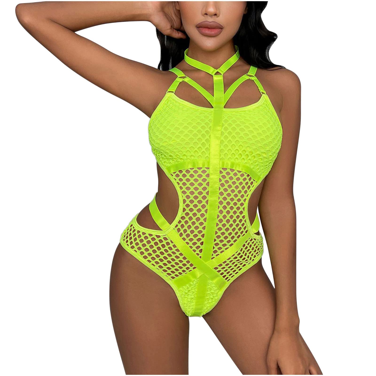 Firzero Sexy Lace Lingerie for Women - Deep V Neck Babydoll Chemise Teddy Nightgown | Valentine's Day Gift, Romantic Sleepwear, Mesh Underwear for Anniversary & Honeymoon