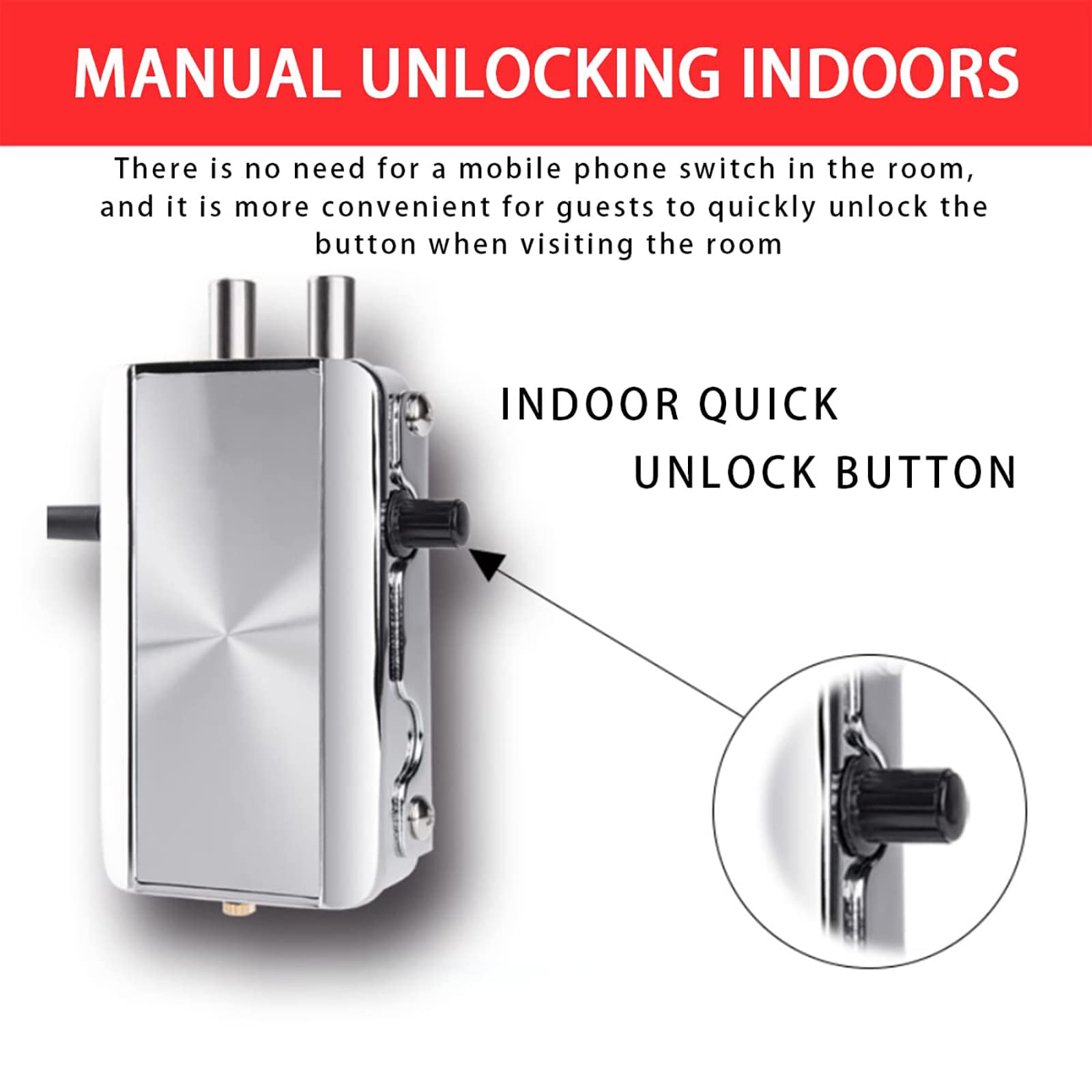 VLUOO Smart Electronic Deadbolt Door Lock - Keyless Entry, Anti-Theft Zinc Alloy Remote Control Lock with 4 Remotes - Perfect for Homes, Apartments & Offices Security