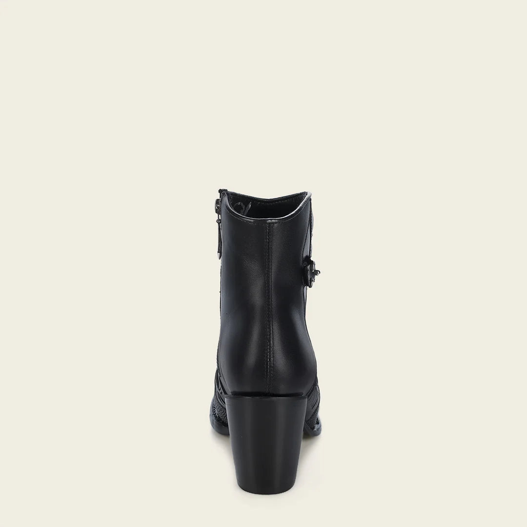 Women's Cuadra Black Western Cowgirl Stingray Leather Ankle Boots - 4V15MA Style for Country Dancing & Rodeo Events