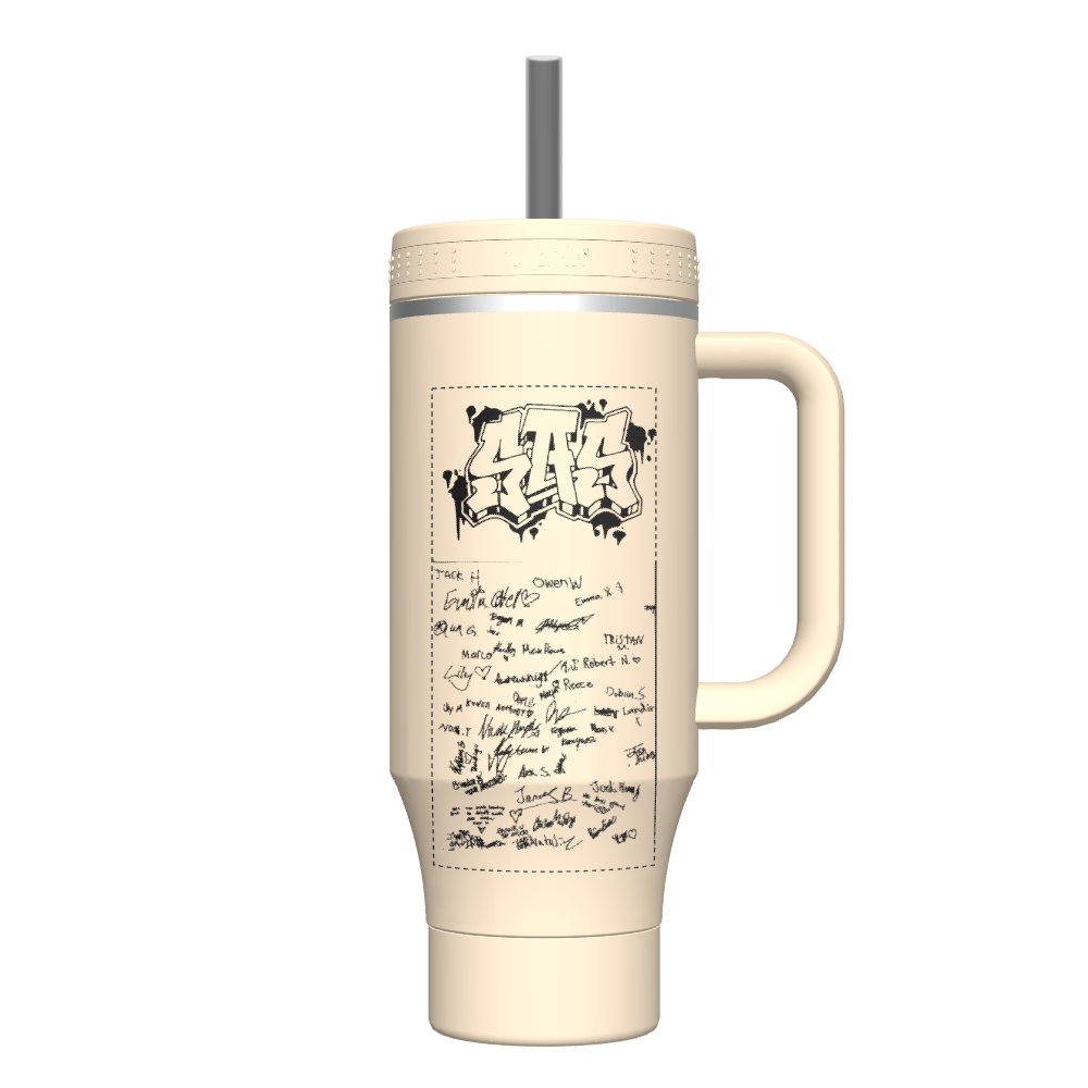 40 oz Customized Straw Tumbler with Handle - Insulated Stainless Steel Water Bottle for Gym, Travel & Outdoor Activities
