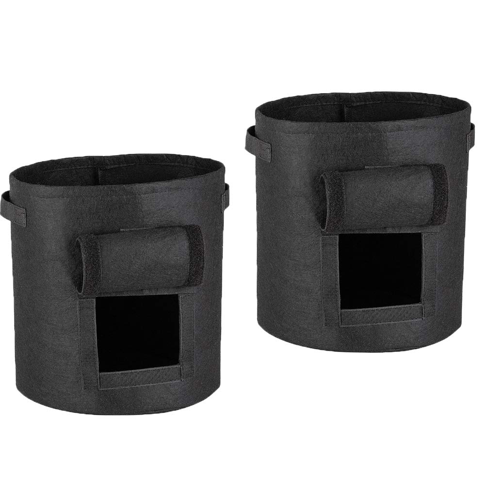 7 Gallon Potato Planter Bags with Handles - 2 Pack Breathable Grow Bags for Vegetables, Potatoes, Carrots & Onions | Ideal for Home Gardening, Balcony Planting & Organic Farming