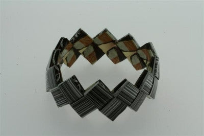 Eco-Friendly Recycled Bracelet for Women - Small Adjustable Bangle with Unique Barcode Design | Perfect for Casual Wear, Gifts & Sustainable Fashion