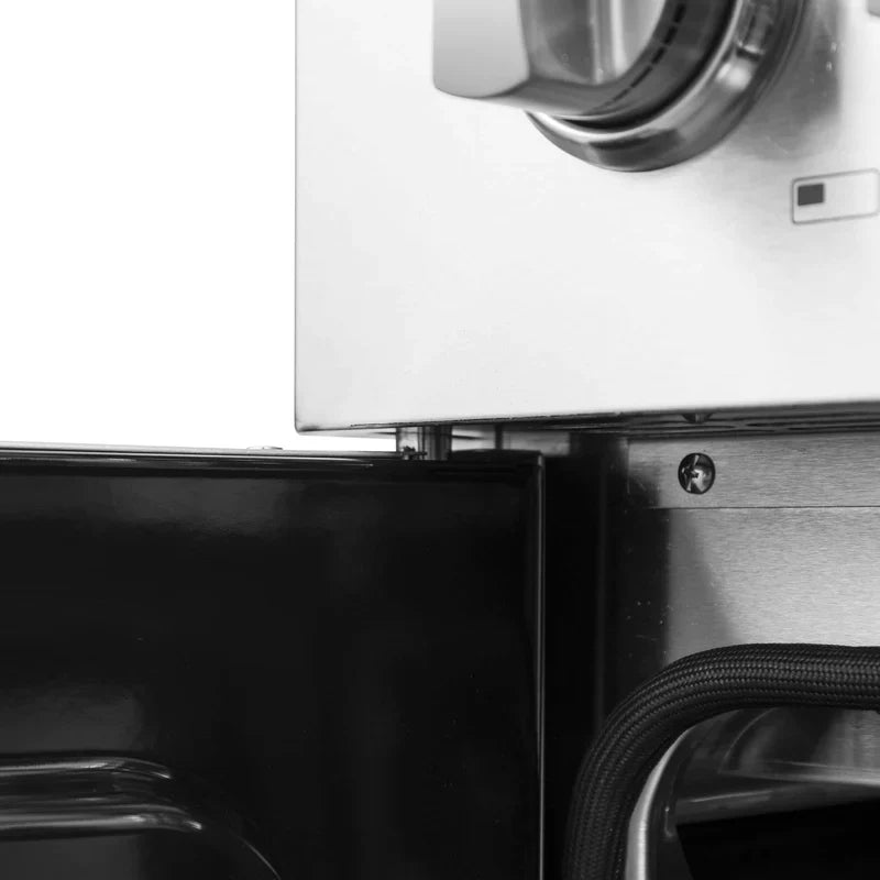 FORNO 30 Inch Freestanding Dual Fuel Range - Stainless Steel French Door Oven with 5 Burners & 68,000 BTU - Model FFSGS6356 - Perfect for Modern Kitchens & Professional Cooking