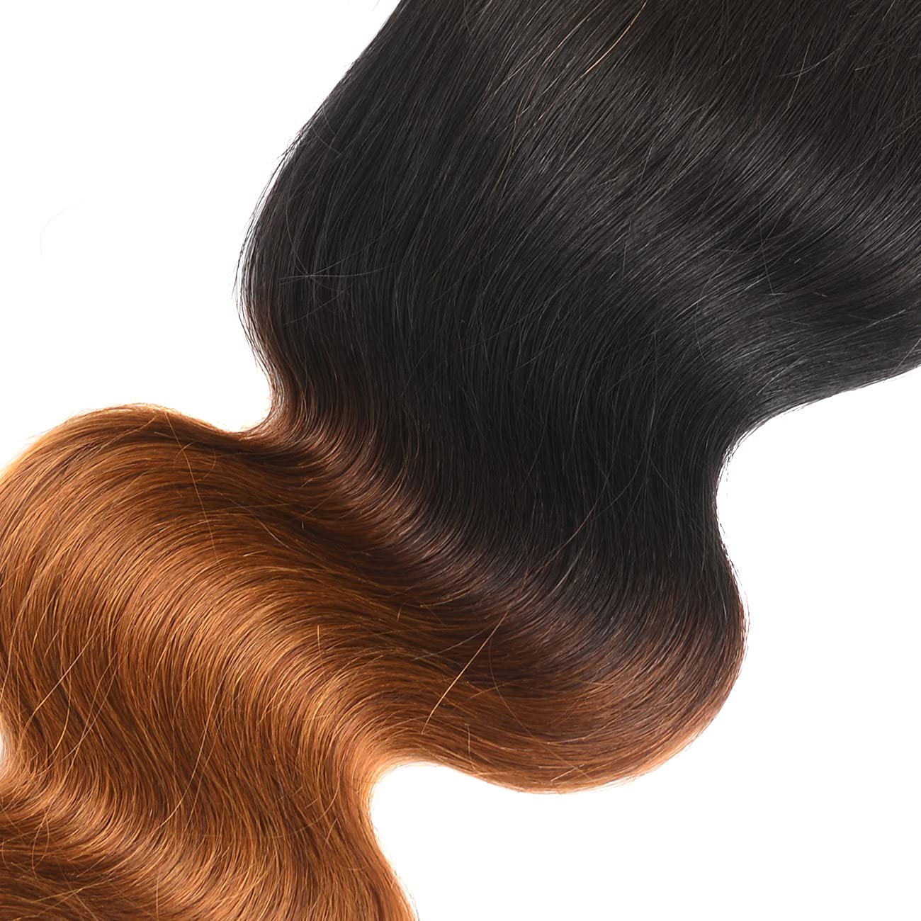 20 22 24 Inch Ombre Brazilian Body Wave Human Hair Bundles - 100% Unprocessed Virgin Hair Extensions for Natural Look | Perfect for Daily Wear, Styling & Special Occasions