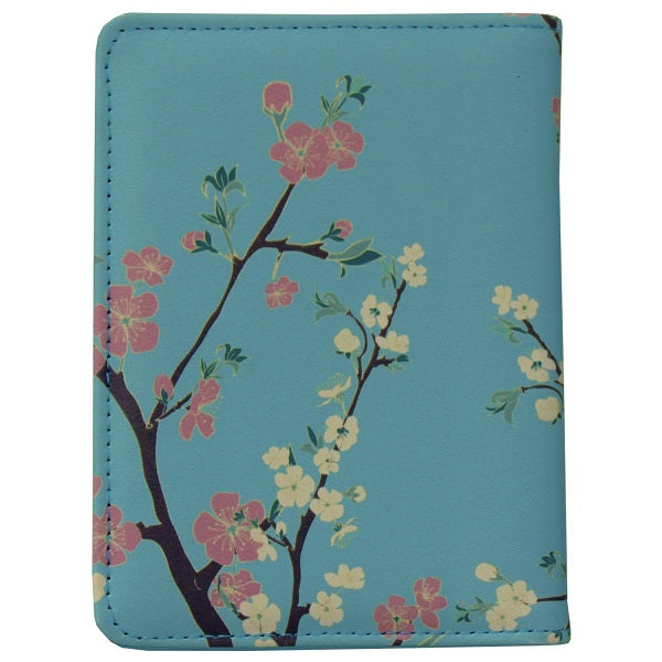 Swiss Equipe SA 05 F Floral PU Passport Card Holder - Blue | RFID Blocking Travel Wallet for Women & Men | Perfect for Airports, Vacations & Business Trips