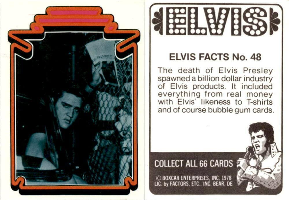 Elvis Presley 1978 Vintage Trading Card #48 - Rare Collectible Memorabilia for Music Fans & Card Collectors - Perfect for Display, Gifts, and Investment