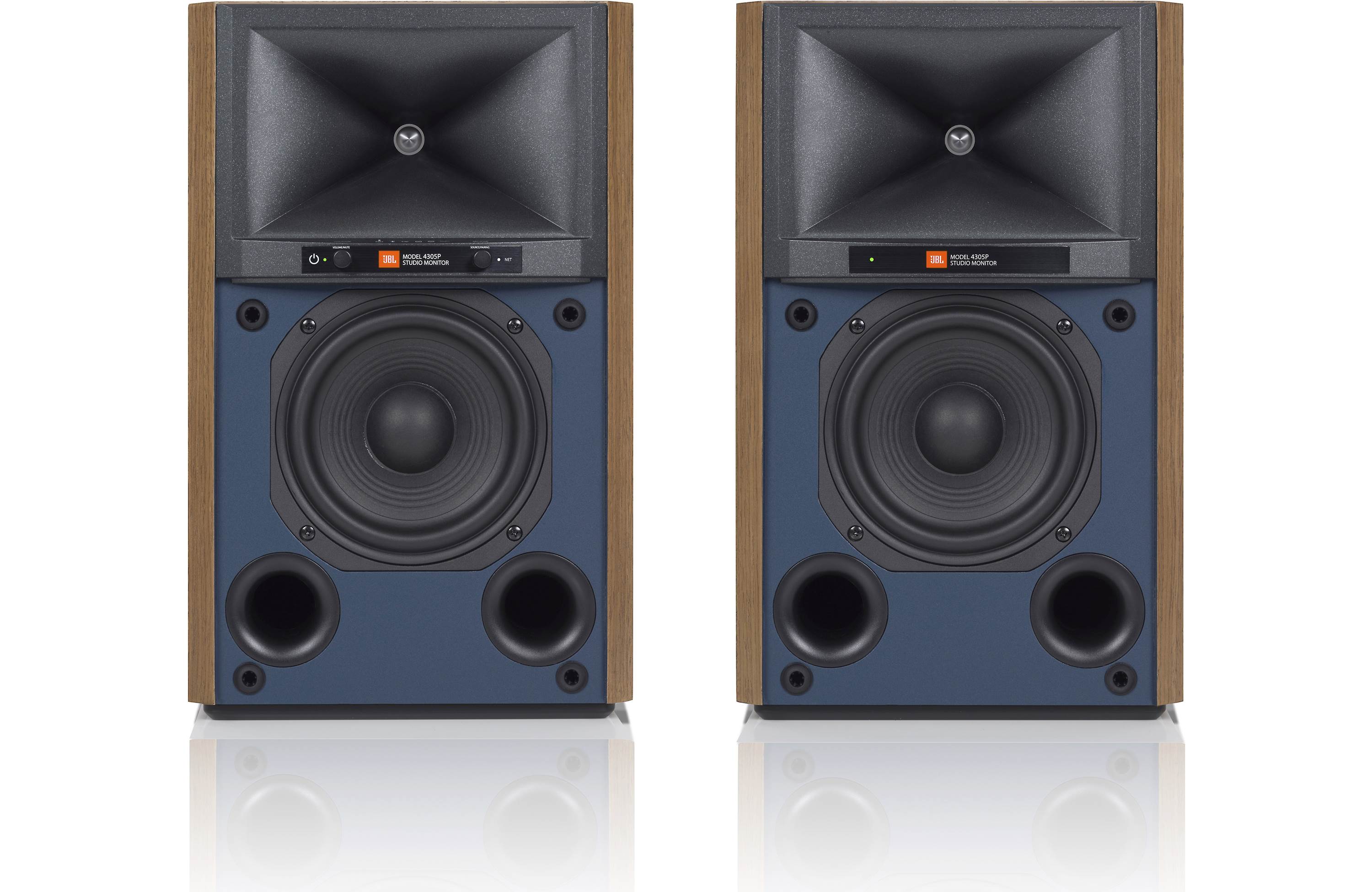 JBL 4305P Powered Studio Monitor Bookshelf Speakers - Premium Pair for Professional Audio Recording, Home Theater & Music Production - Perfect for Studios, DJs & Audiophiles