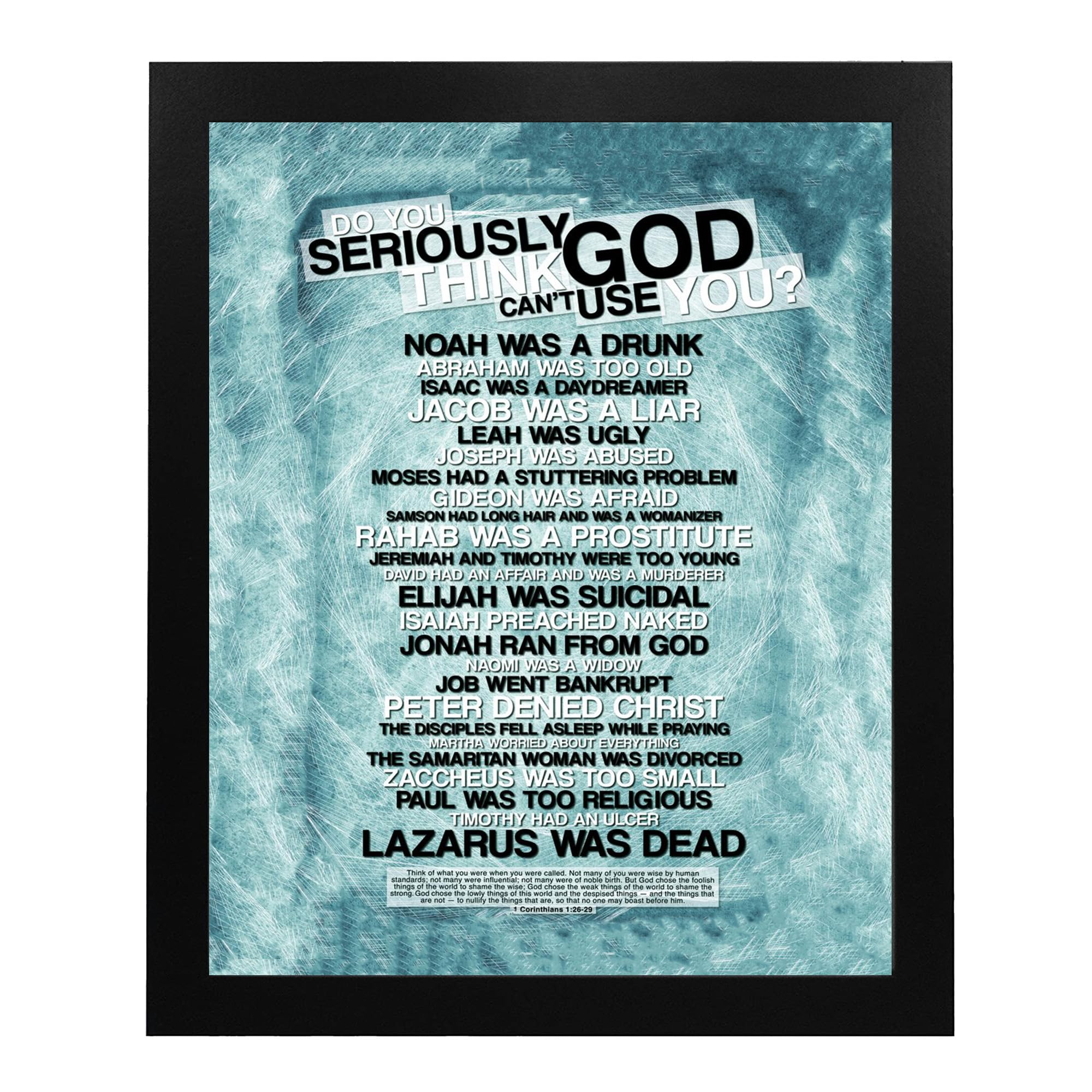 Inspiring Christian Wall Art - Motivational Bible Verse Print for Home, Office & Church Decor | Abstract Religious Artwork | Unframed 11x14 | Perfect for Living Room, Bedroom or Prayer Space