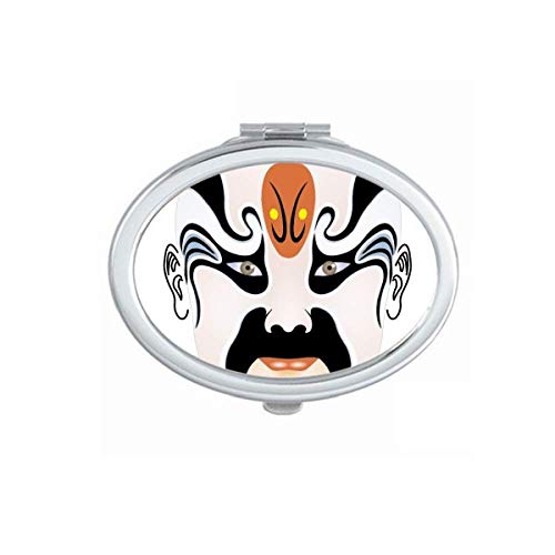 DIYthinker Peking Opera Face Mirror - Double-Sided Handheld Makeup Mirror with Chao Orphan Design | Perfect for Theatrical Performances, Cosplay & Home Decor