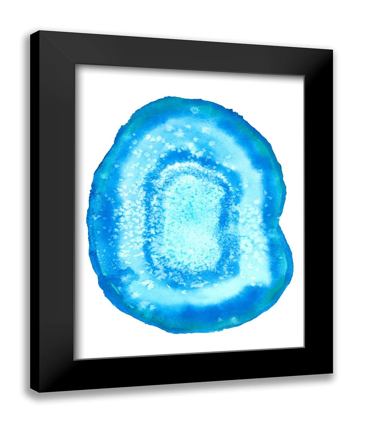 Naomi McCavitt Radiant Geode III - 19x24 Inch Black Modern Framed Wall Art Print - Contemporary Home & Office Decor for Living Room, Bedroom or Gallery Display