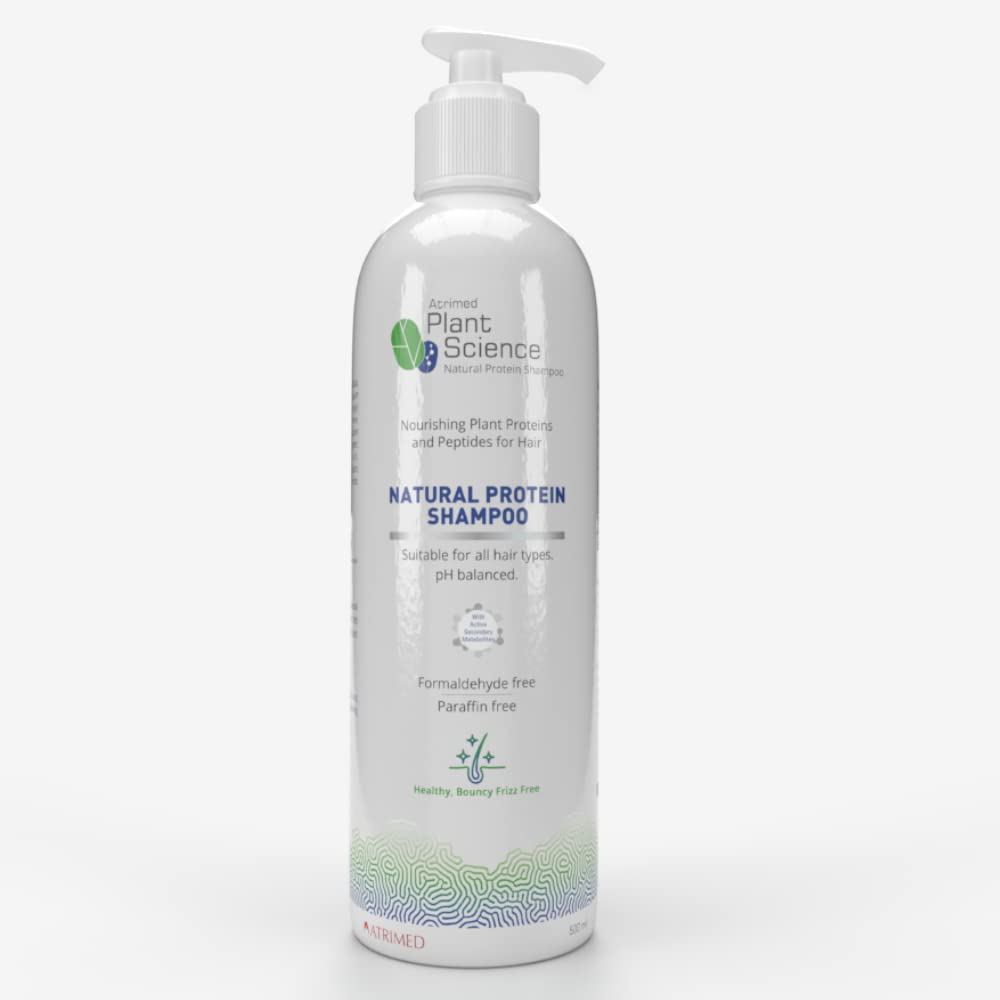 Atrimed Plant Science Natural Protein Shampoo for Damaged Hair Repair - 500ml | Healthy, Frizz-Free Hair Care | Perfect for Dry, Brittle Hair & Daily Nourishment