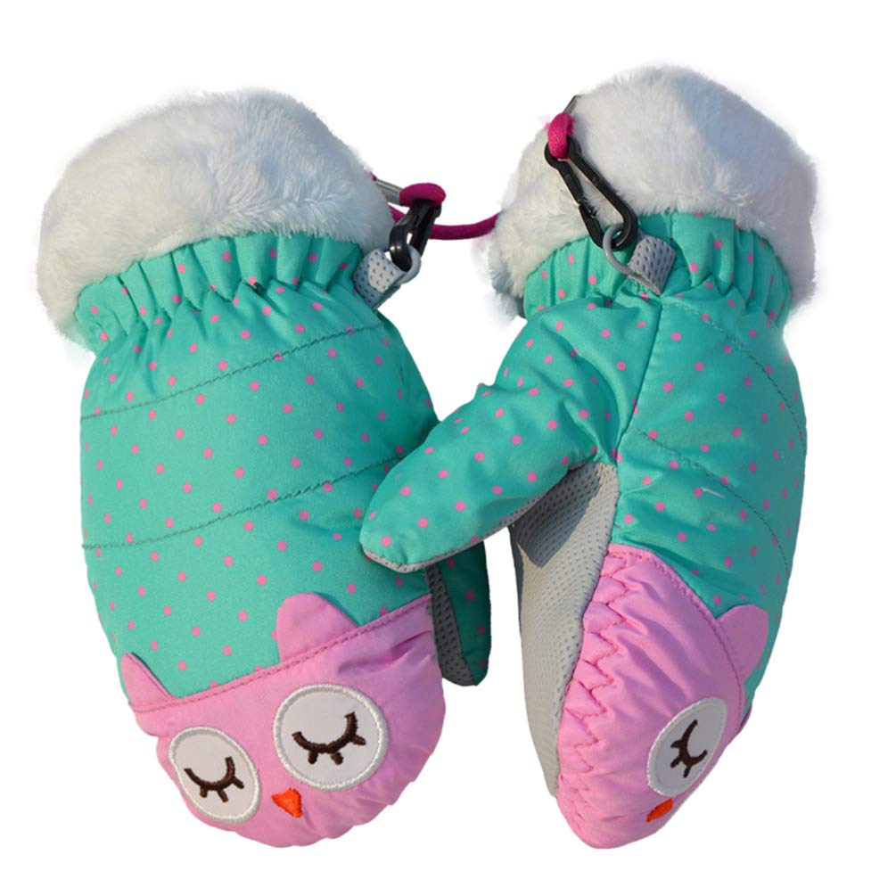 INOOMP Kids Waterproof Ski Gloves - Winter Warm Windproof Gloves for Children, Boys & Girls - Perfect for Skiing, Snowboarding & Outdoor Activities in Cold Weather
