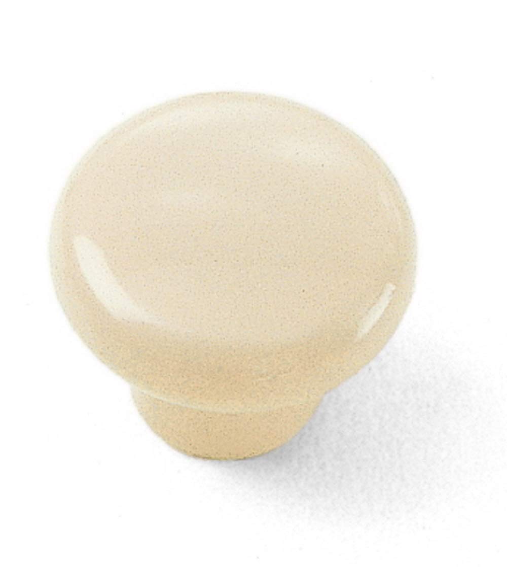 Laurey 34616 Plastic Cabinet Hardware Knob - 1.25 Inch Bone White Drawer Pulls (250-Pack) - Perfect for Kitchen Cabinets, Bathroom Vanities & Furniture Upgrades