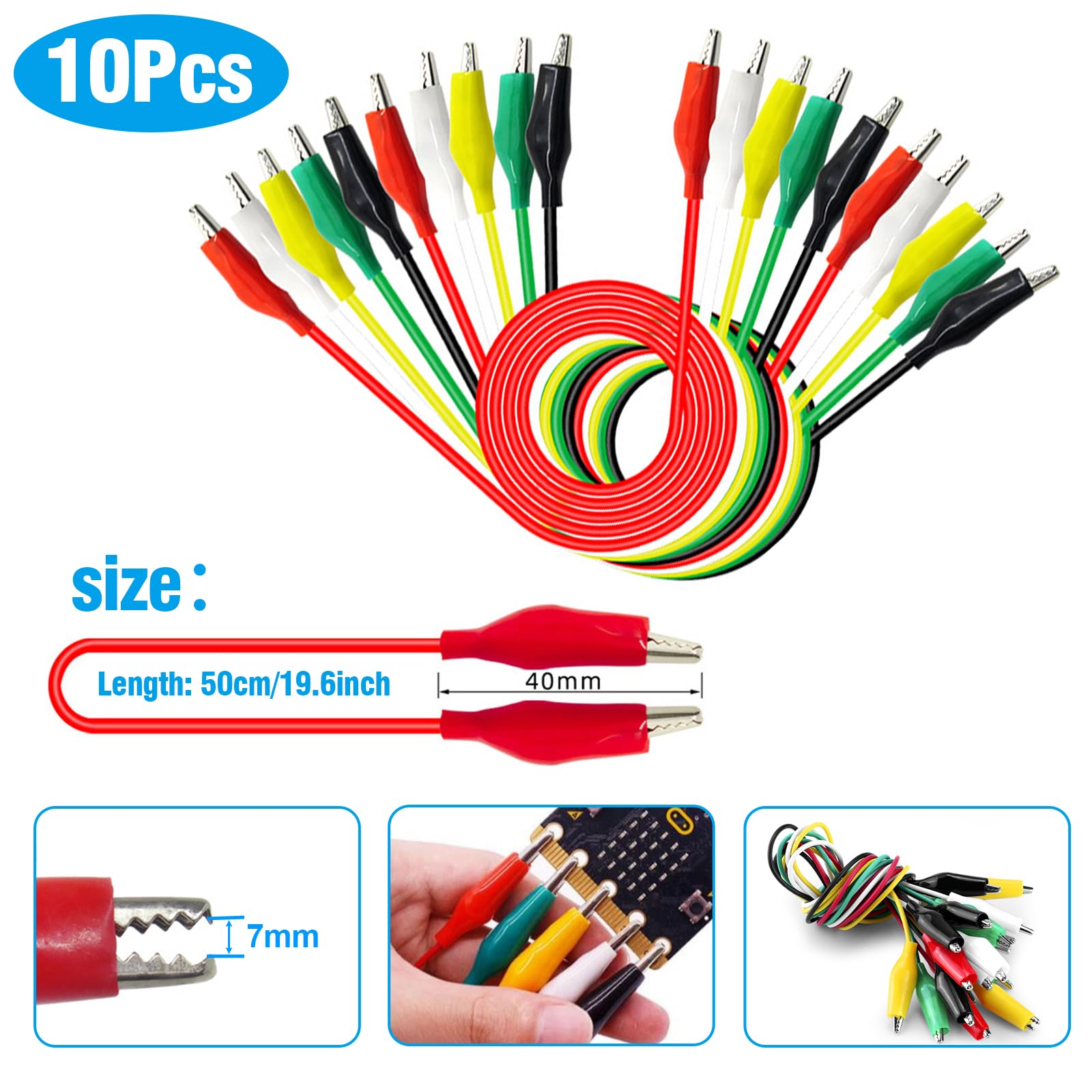 Professional Multimeter Test Leads Set with Alligator Clips - for Electric Circuits & DIY Experiments