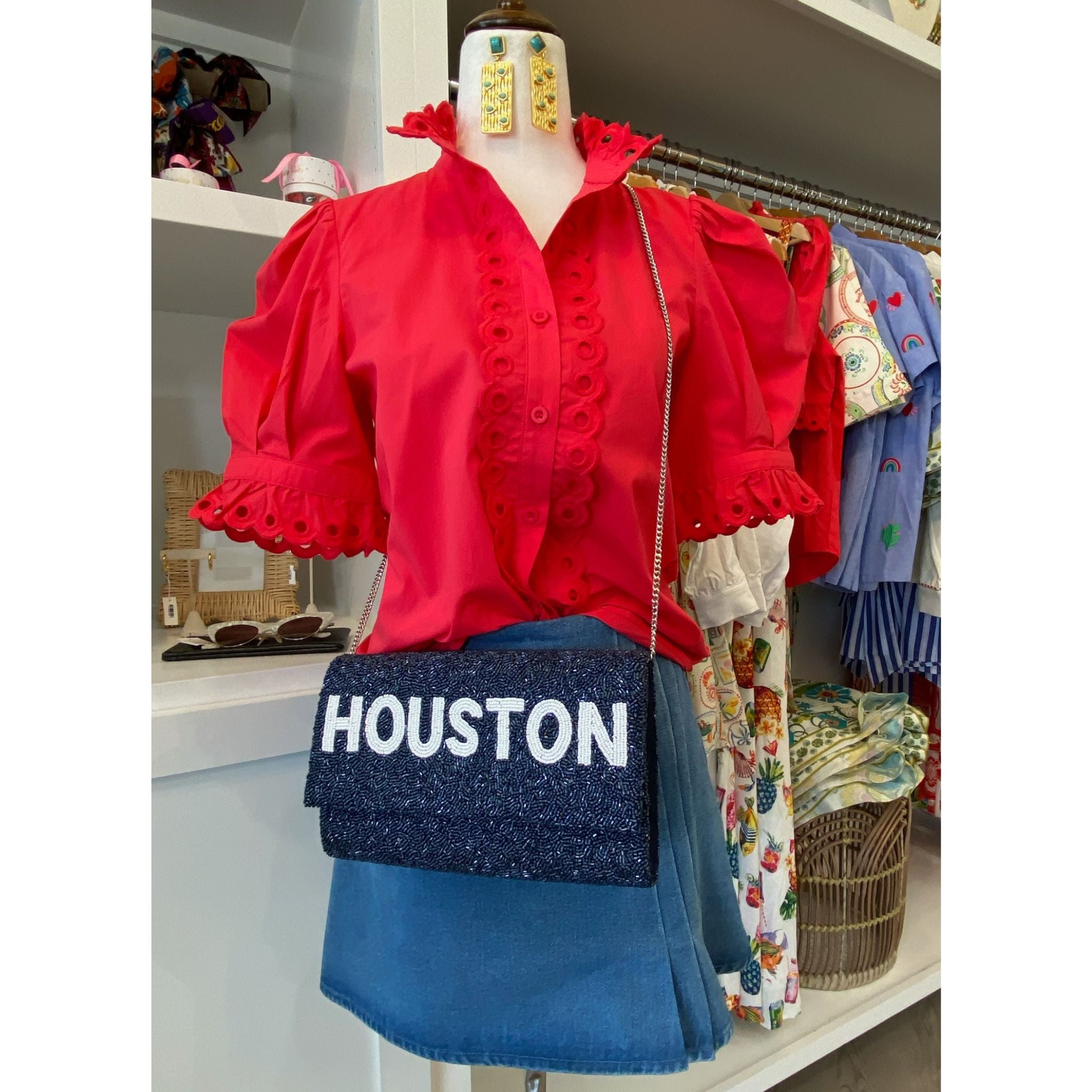Houston Fully Beaded Clutch Purse - Elegant Evening Bag for Women - Perfect for Weddings, Parties & Special Occasions