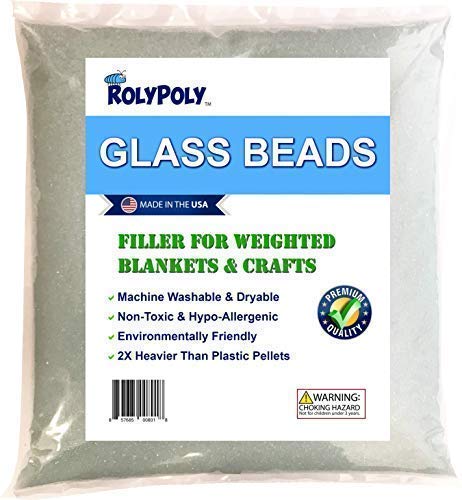 Premium Glass Micro Beads Bulk (47 LBS) - Weighted Blanket Filler, DIY Craft Supplies for Sensory Therapy, Stress Relief & Home Decor Projects