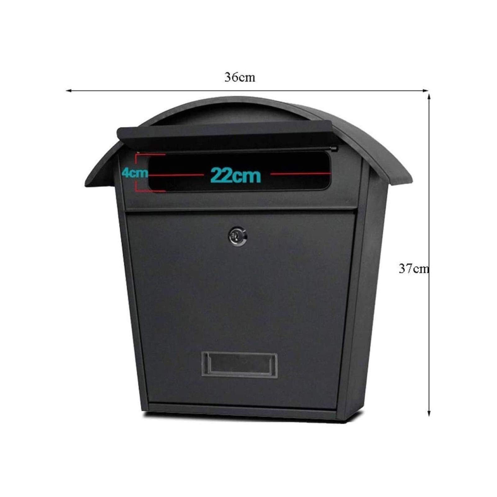 Waterproof Outdoor Mailbox - House Eaves Rainproof Letter Storage Box for Private Villa & Garden - Durable Weatherproof Post Box for Home, Yard & Front Door Decoration
