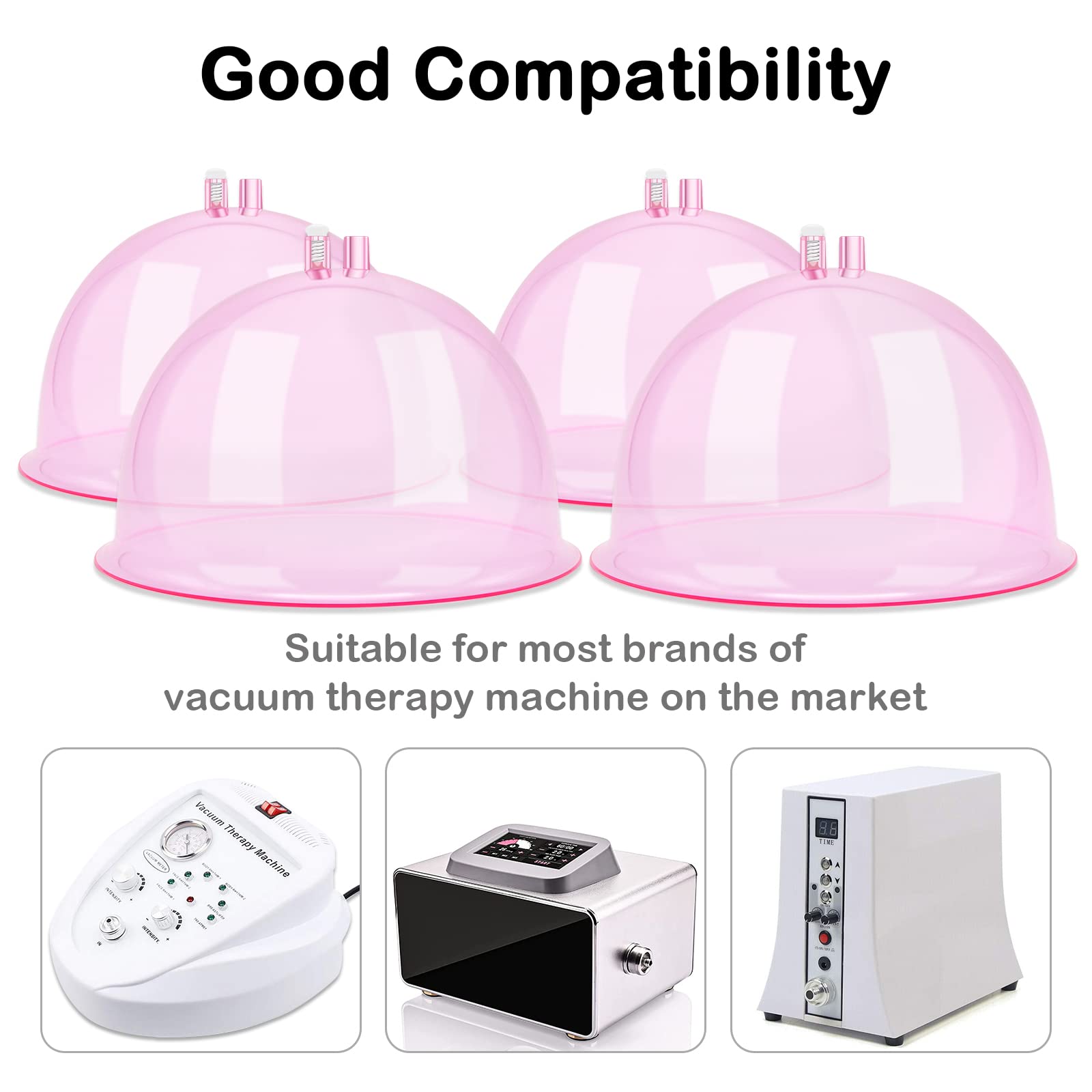 Weiwei Buttock Vacuum Therapy Cups - 180ml & 210ml XL Butt Shape Suction Cups (8.4