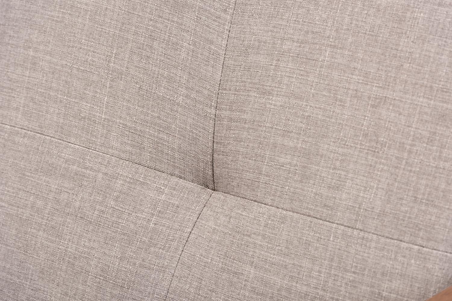 Baxton Studio Bianca Mid-Century Modern Walnut Wood Light Grey Fabric Tufted Lounge Chair - Stylish Accent Chair for Living Room, Office & Reading Nook - Comfortable Upholstered Armchair with Wooden Legs