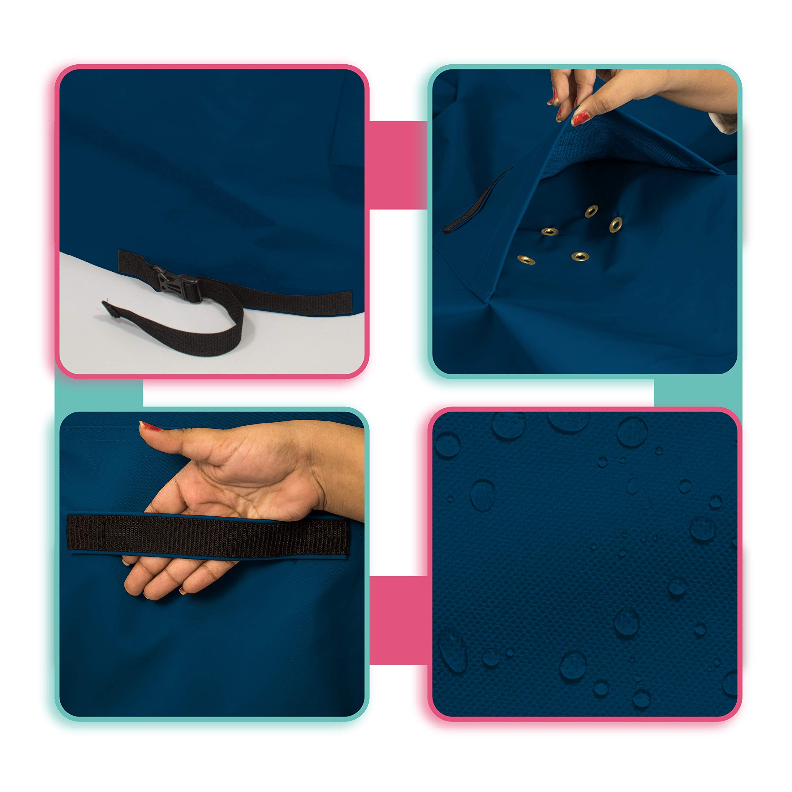 **Waterproof & UV Resistant Ping Pong Table Cover - Heavy Duty 12 Oz PVC Fabric with Air Pockets & Drawstring for Indoor/Outdoor Use - Perfect for Patio, Garage, or Club Protection (Blue)**