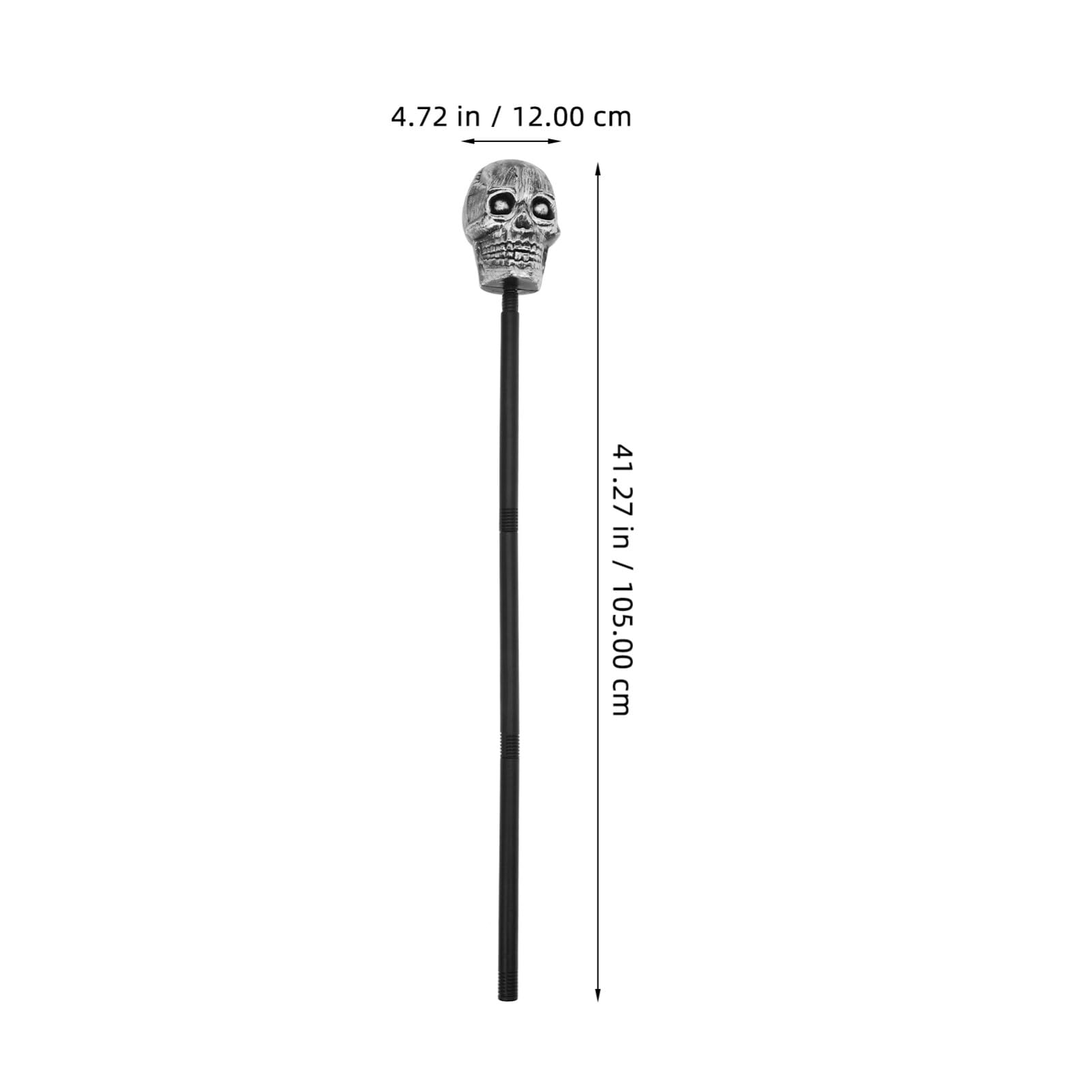 TOYANDONA Skull Walking Cane - Halloween Costume Cane Prop, Devil Cosplay Stick, Masquerade Party Accessory & Gothic Decor - Perfect for Halloween Parties, Cosplay Events & Themed Dress-Up