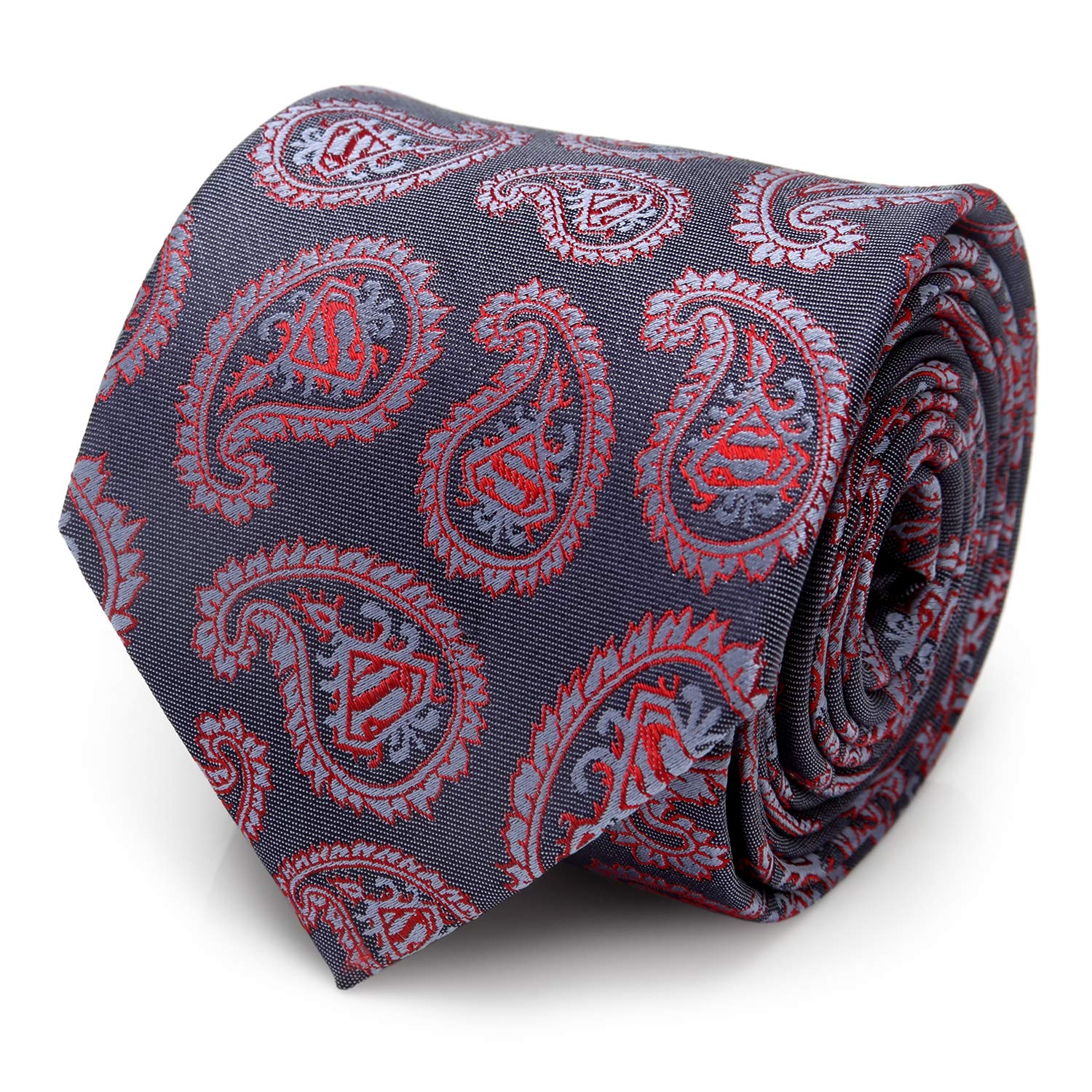 Superman Paisley Tie - Red and Blue Cufflinks for Men | Formal & Business Attire Accessories | Perfect for Weddings, Parties & Office Wear