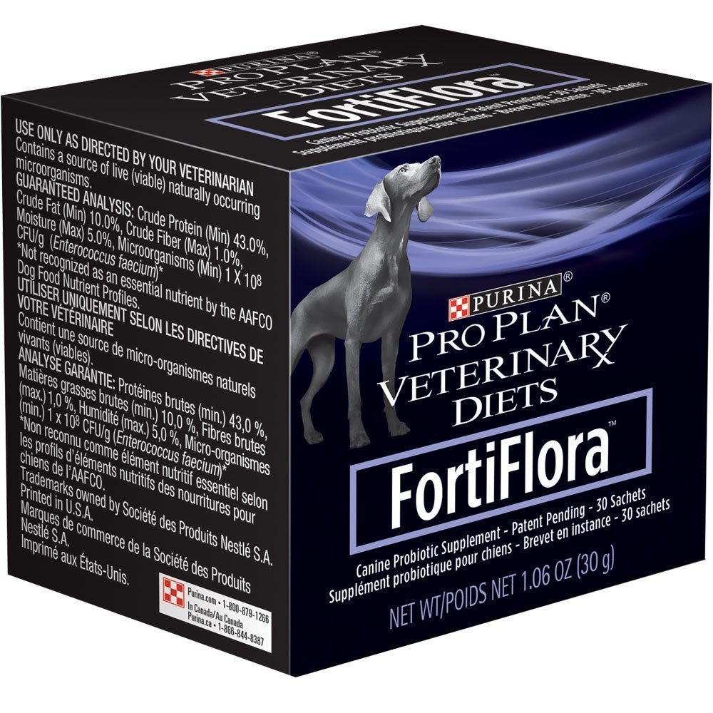 Purina Fortiflora Canine Probiotic Supplement for Dogs - Digestive Health Support - 90 Packets (3 Boxes of 30) - Ideal for Diarrhea Relief, Immune System Boost & Gut Health Maintenance
