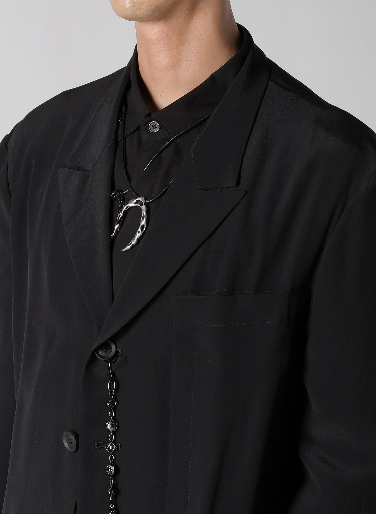 16M Crepe de Chine Asymmetrical Jacket - Lightweight Womens Blazer for Office, Evening & Special Occasions