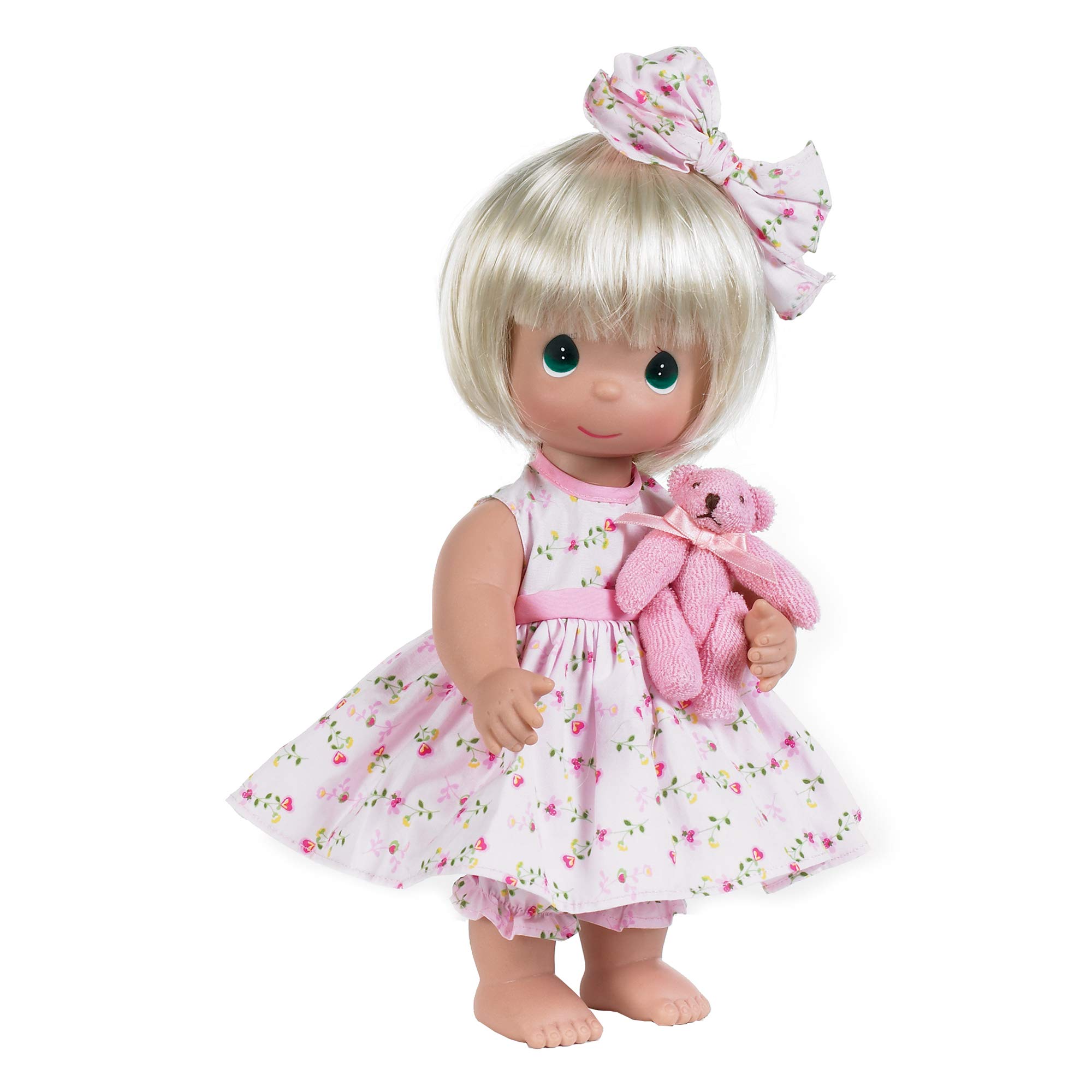 Precious Moments The Doll Maker Linda Rick Bear-Foot Blessings Blonde 12 Inch Collectible Doll - Perfect for Gift Giving, Home Decor, and Holiday Display