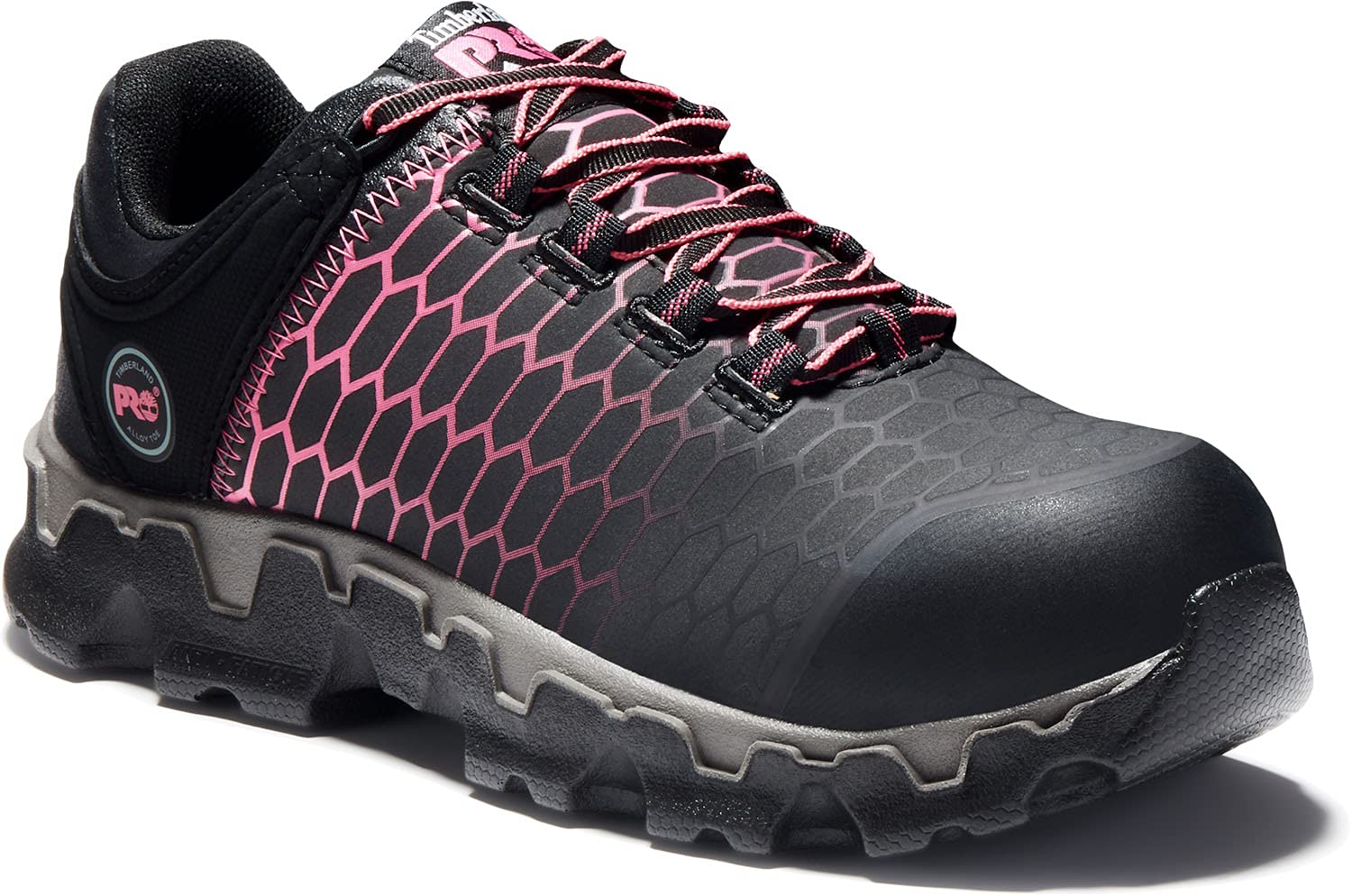 Timberland PRO Women's Powertrain Sport Alloy Safety Toe Work Shoes - Lightweight Industrial Athletic Footwear for Construction, Warehouse & Nursing Professionals