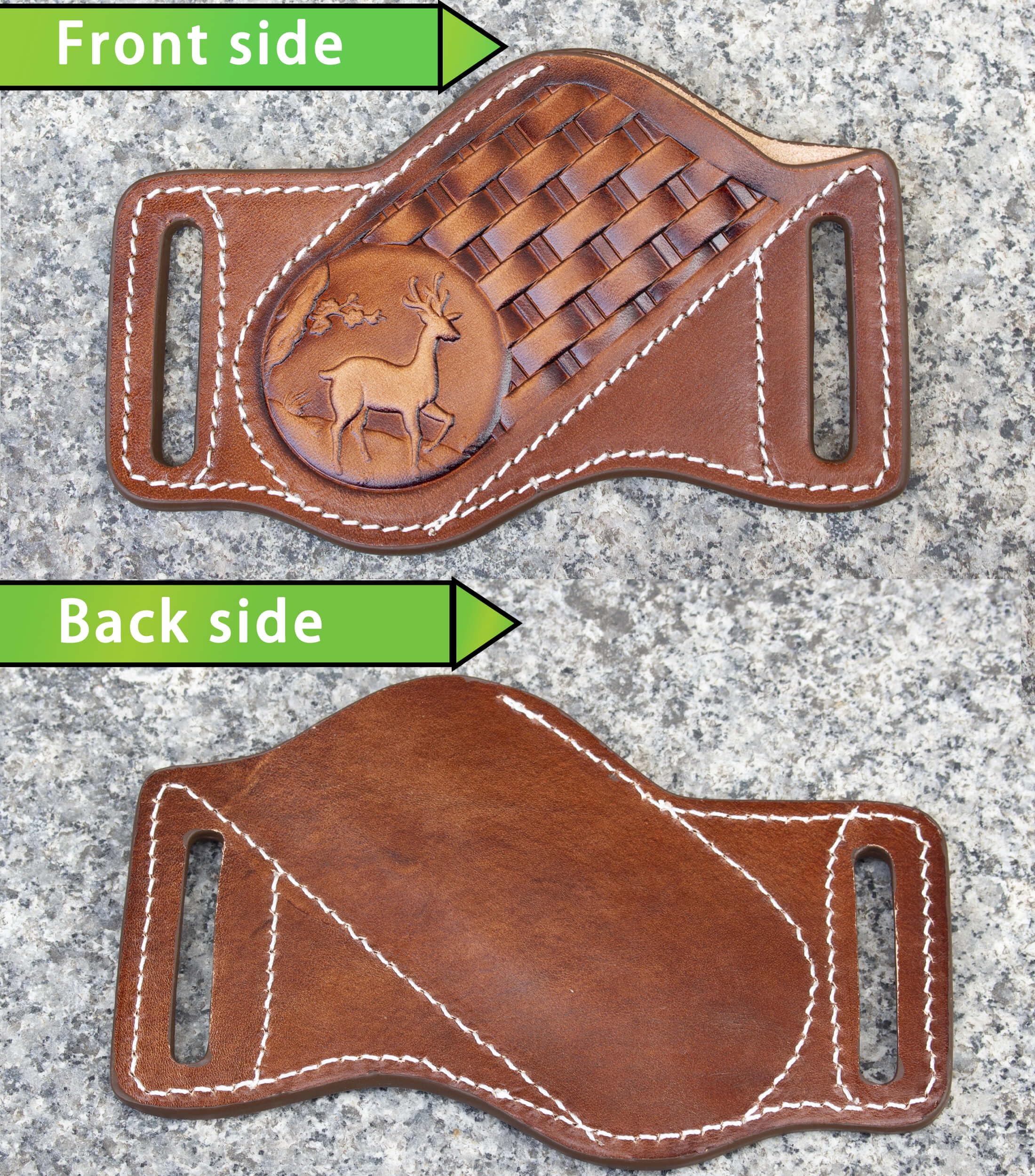 Durable Leather Knife Sheath for Belt - Fits 4
