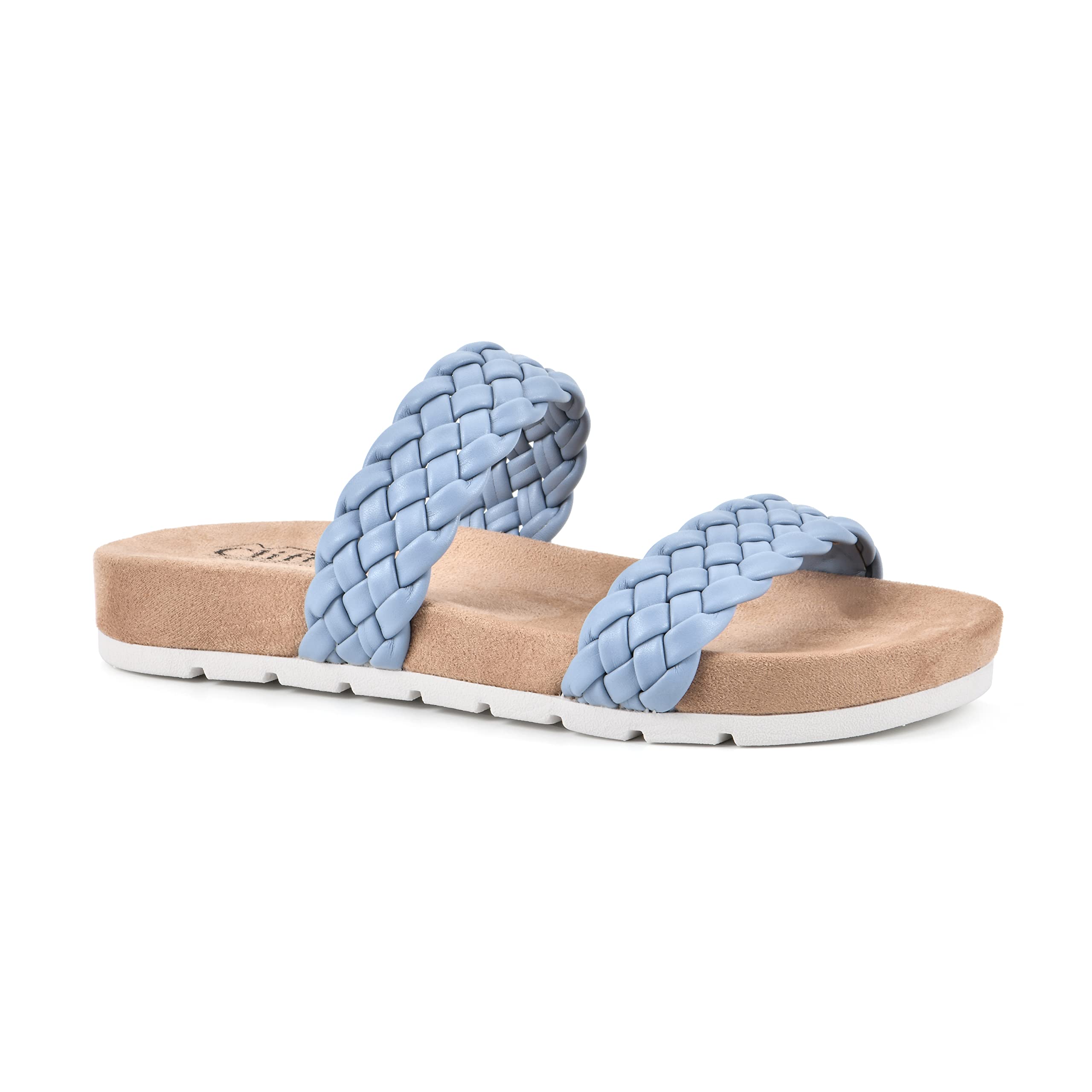 White Mountain Women's Truly Slide Sandals - Comfortable Summer Casual Footwear