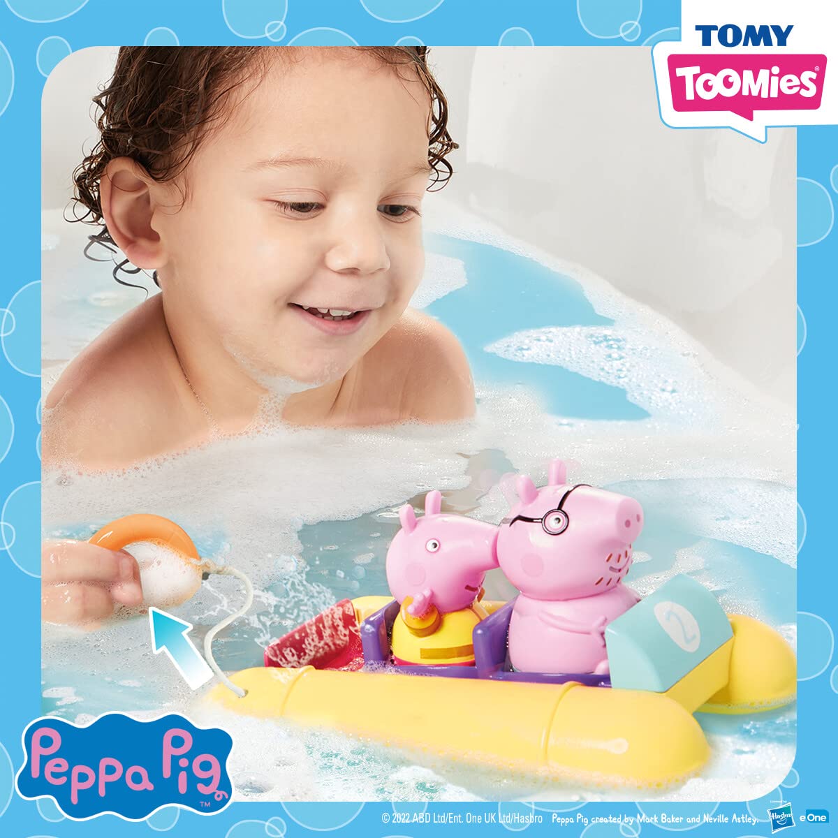 Peppa Pig Bath Toys Set - 2 Boat Toys & 5 Figures for Toddlers 18+ Months | Water Play, Bathtime Fun & Pretend Play | Perfect Gift for Kids Birthday & Christmas