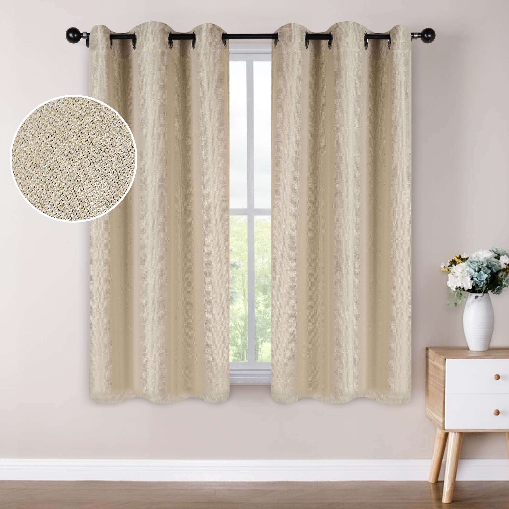 Blackout Curtains Set of 2 Panels - Jaxon Textured Room Darkening Window Drapes for Bedroom, Living Room & Home Theater (54x84 Inches)