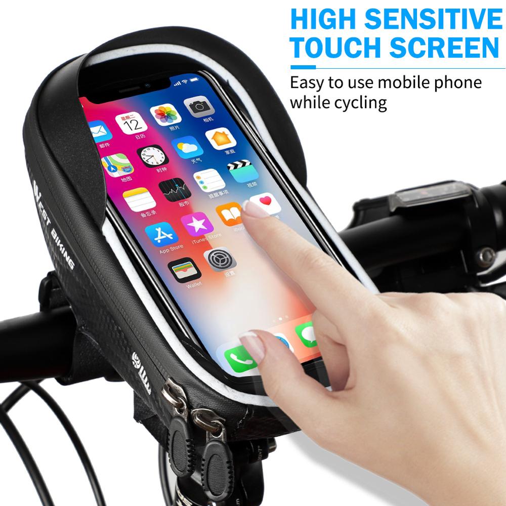 Premium EVA Waterproof Bicycle Top Tube Bag - Touchscreen Phone Pouch for 6.0-7.2 Inch Smartphones | Perfect for Cycling, Commuting & Outdoor Adventures