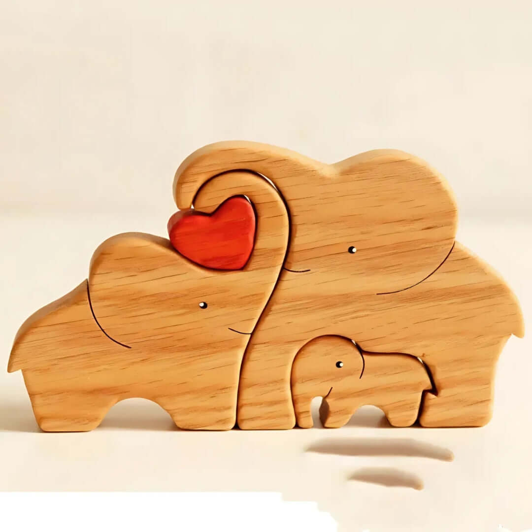 Personalized Wooden Bear Family Name Puzzle - Custom Engraved Gift for Kids & Toddlers | Unique Baby Shower, Birthday & Christmas Present | A5432