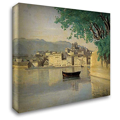 Geneva 'View of Part of The City' 24x20 Gallery Wrapped Canvas Art Print by Jean Baptiste Camille Corot - Perfect for Living Room, Bedroom & Office Wall Decor