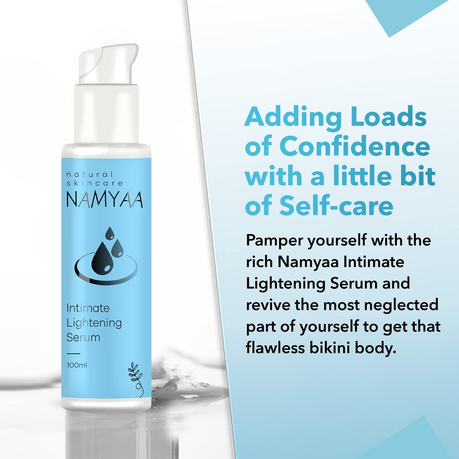 Namyaa Intimate Lightening Serum & Hygiene Wash for Men & Women - 3.5oz (100g) Each | Brightening Care for Sensitive Areas | Perfect for Daily Intimate Hygiene & Skin Tone Balancing