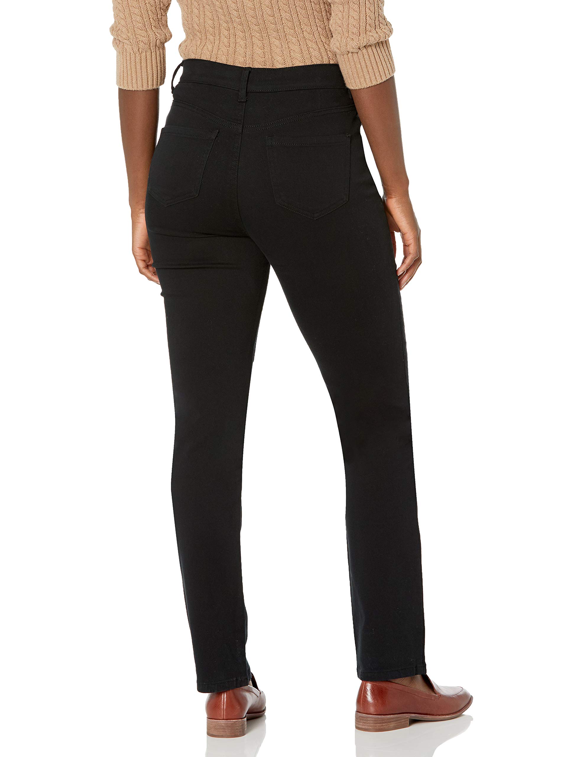 Gloria Vanderbilt Women's Amanda Classic Black Jeans - Comfortable Stretch Denim Pants for Casual Wear & Everyday Outfits