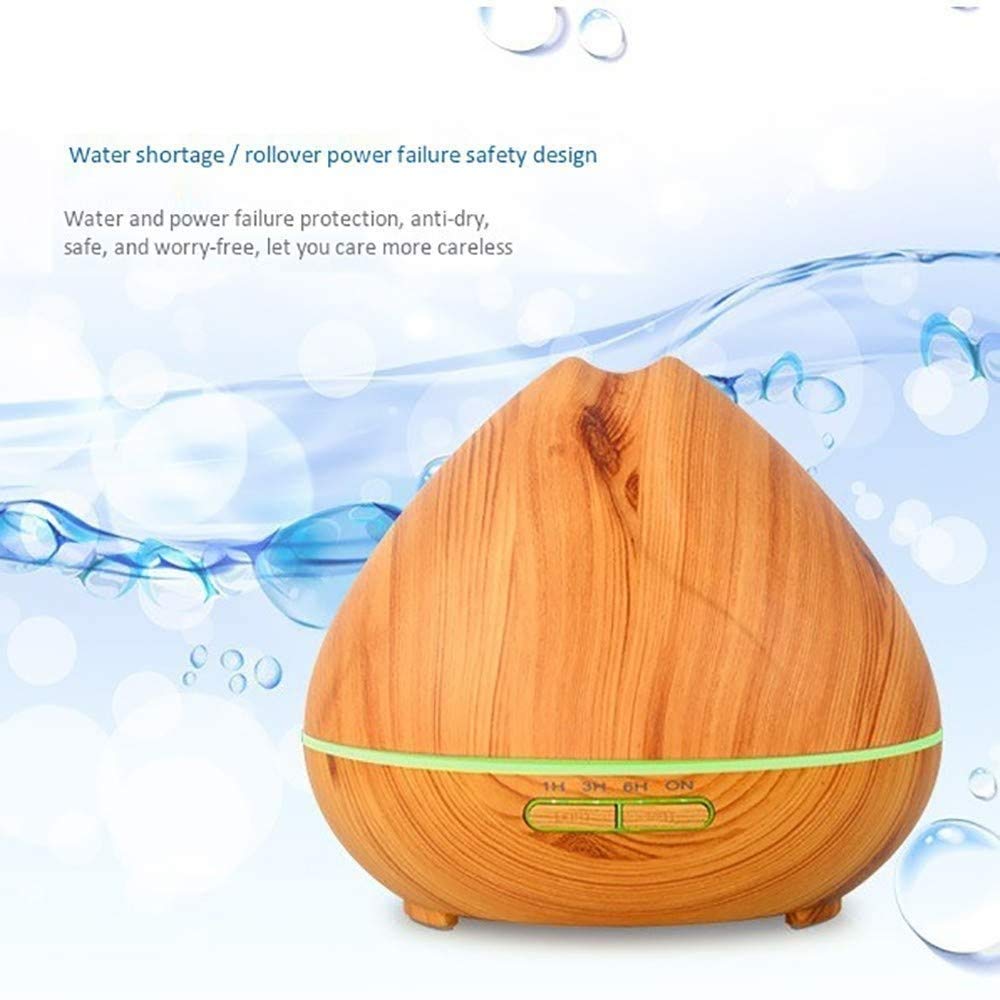 400ml Essential Oil Diffuser - Aromatherapy Cool Mist Humidifier with 7 Color Changing LED Lights & Auto Shut-Off | Perfect for Home, Office, Yoga Studio & Bedroom Relaxation (Yellow)
