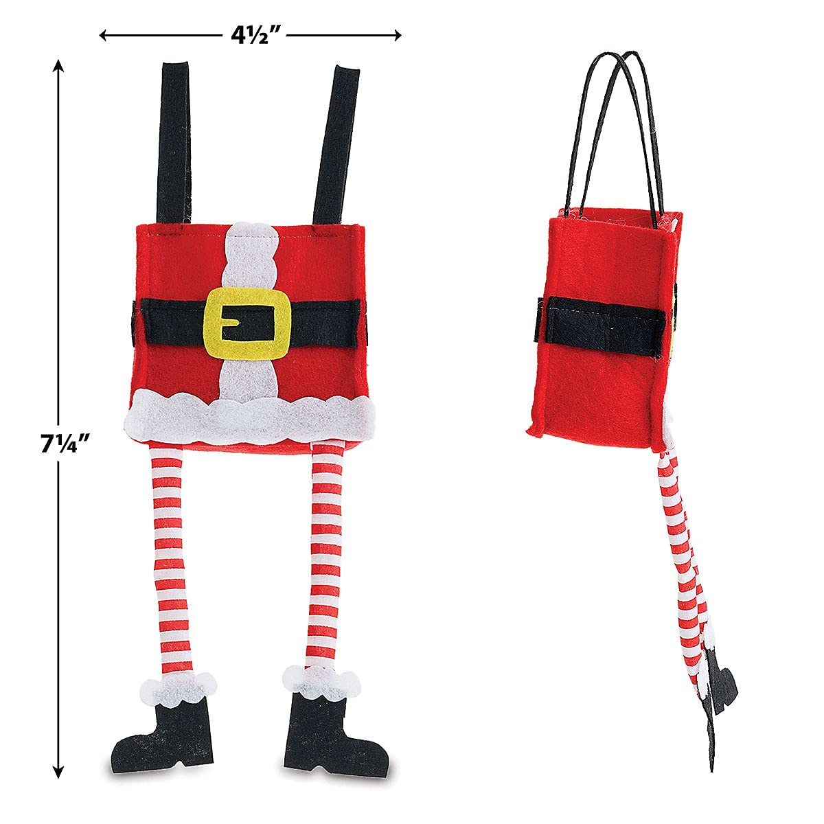 Santa Pants Christmas Treat Bags - Set of 6 Holiday Gift Bags for Kids, Classroom Parties, Teacher Gifts & Festive Decorations | Perfect for Christmas Celebrations, School Events & Holiday Gift Giving