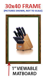 30x40 Designer Wood Snap Frames with 1 Wide Matboard - Premium Poster Display for Home, Office & Gallery Decor