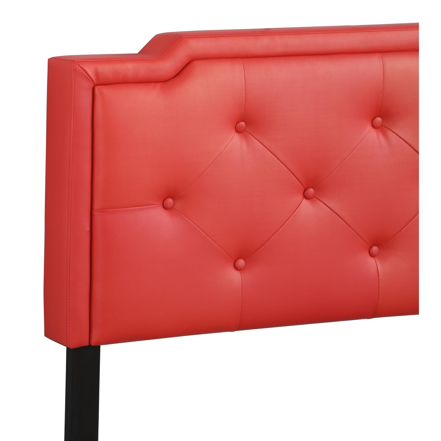 Modern Adjustable Panel Bed Frame - Queen Size, Dark Red Wood Finish - Ideal for Bedroom, Guest Room & Apartment Furniture