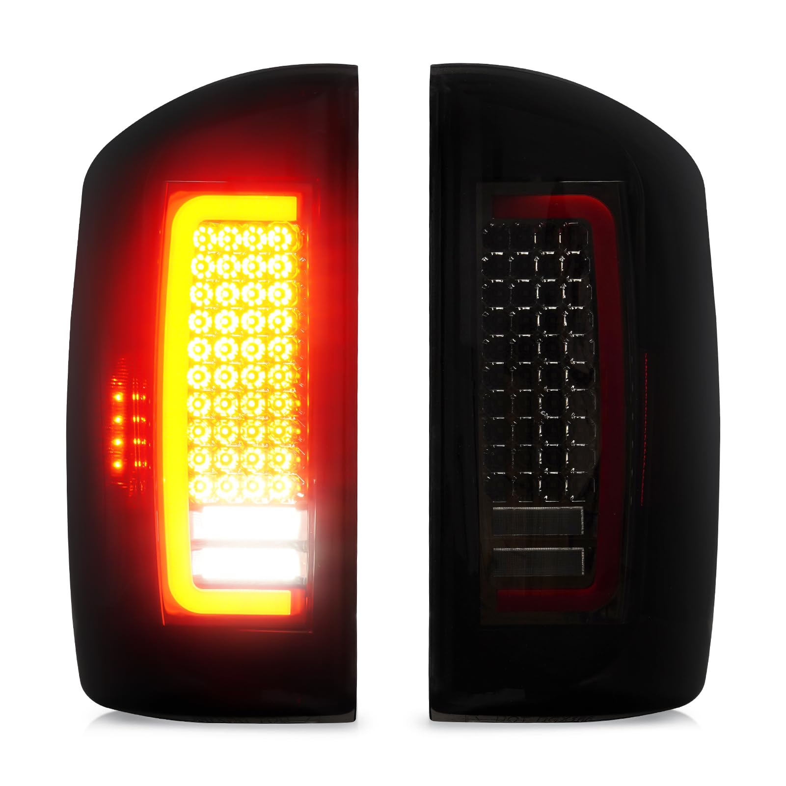 Tresound LED Tail Light Assembly for 2007-2008 Dodge Ram 1500 & 2007-2009 Ram 2500/3500 - Replacement for 55277302AC 55277303AC - Bright & Durable Rear Lights for Night Driving & Enhanced Safety